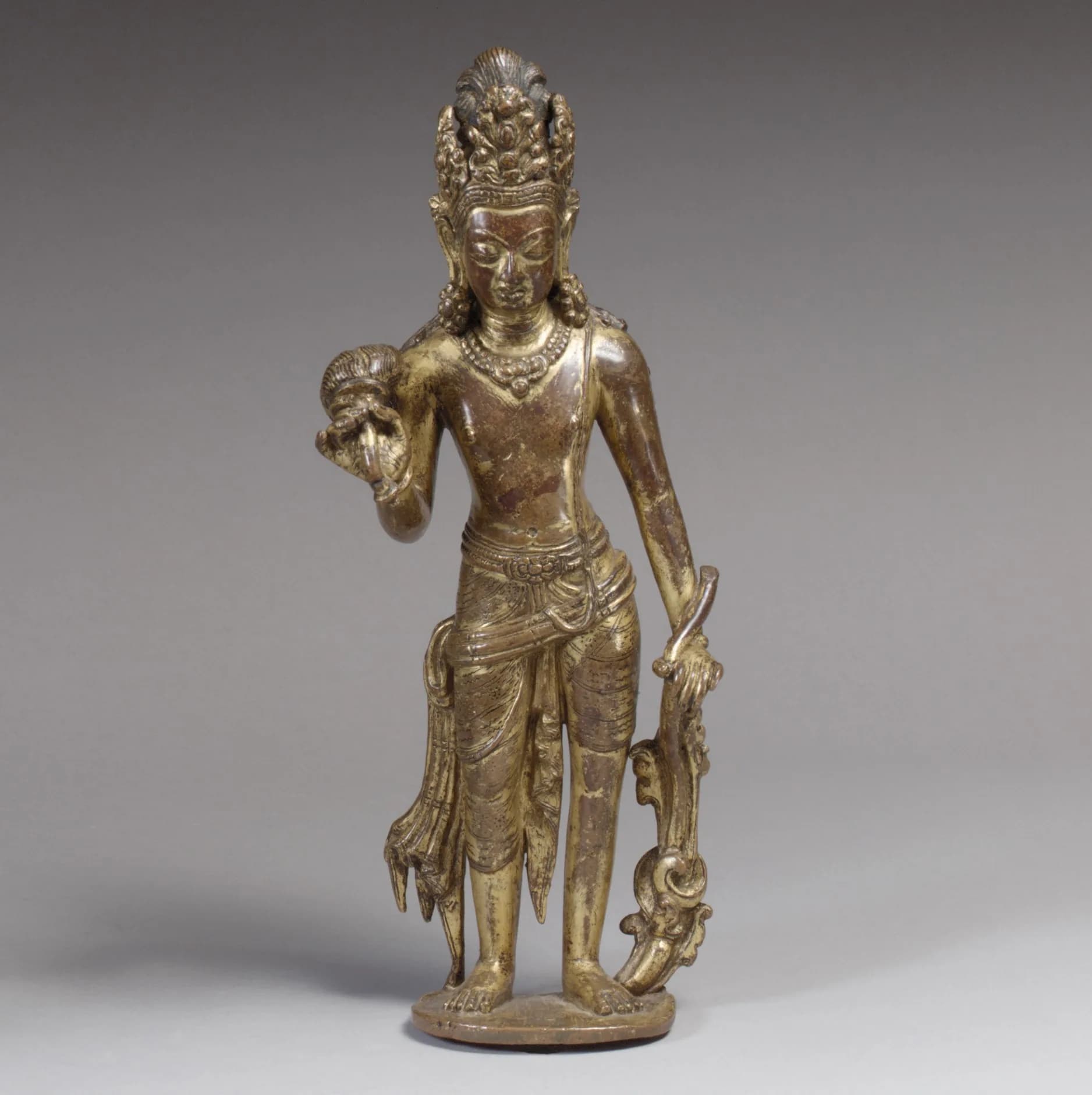 Bodhisattva, probably Padmapani Lokeshvara — Nepal (Kathmandu Valley), 10th–11th century. Museum reference image standing in for Shakyamuni Buddha, Earth-Touching.