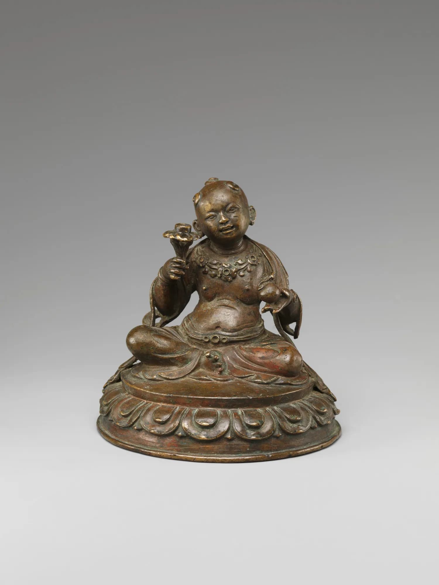 Youthful Manjushri on a Lotus Throne — Tibet, 16th century. Museum reference image standing in for Two-Armed Mahakala.