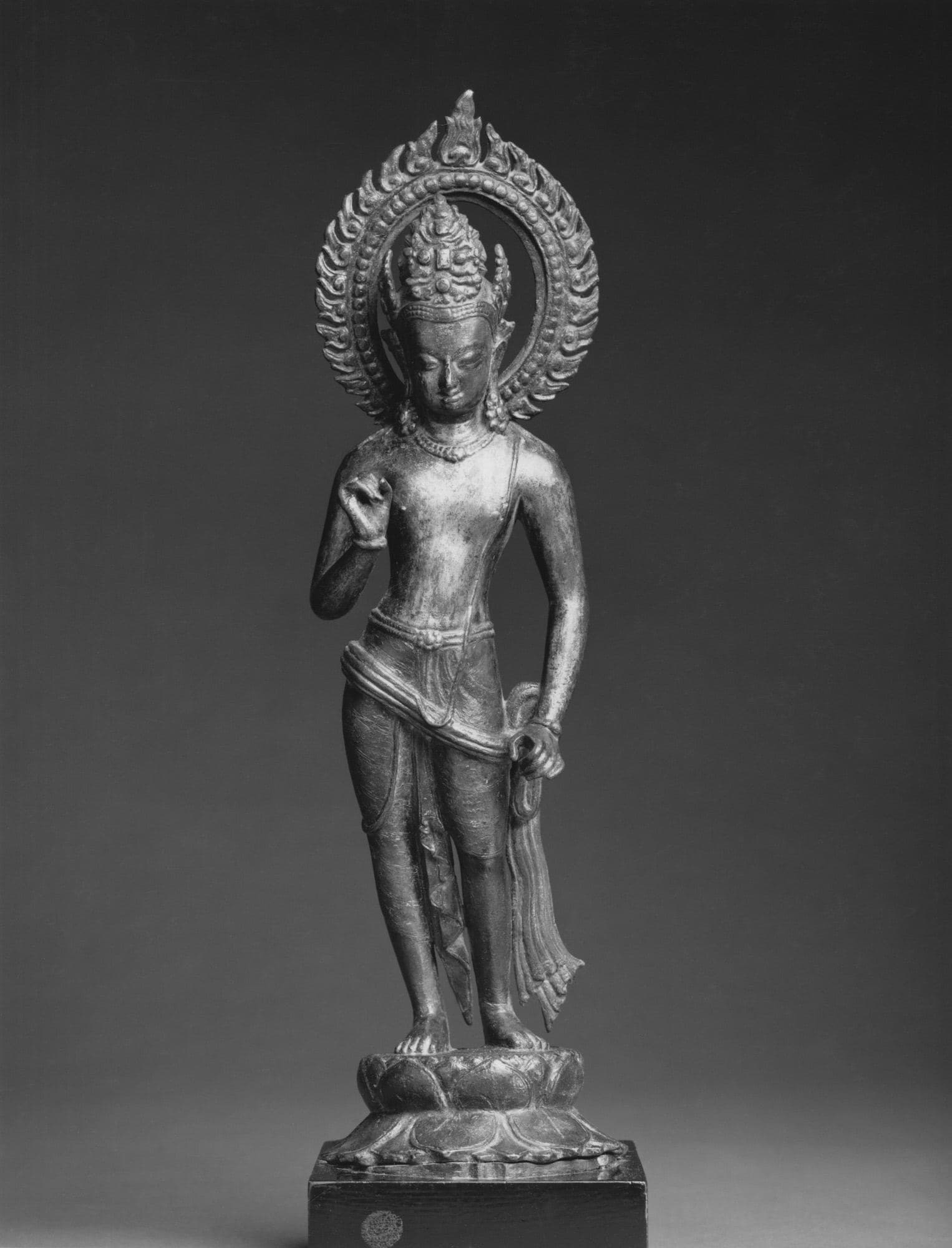 Avalokiteshvara, the Bodhisattva of Infinite Compassion — Nepal (Kathmandu Valley), 10th century. Museum reference image standing in for White Dzambhala.